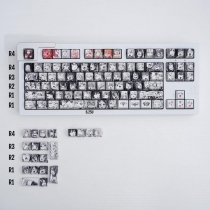 Ahegao 108 PBT Dye Sublimation Doubleshot Backlit Keycaps Set for Mechanical Gaming Keyboard